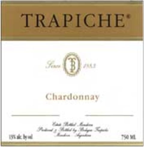 Flat front label of wine