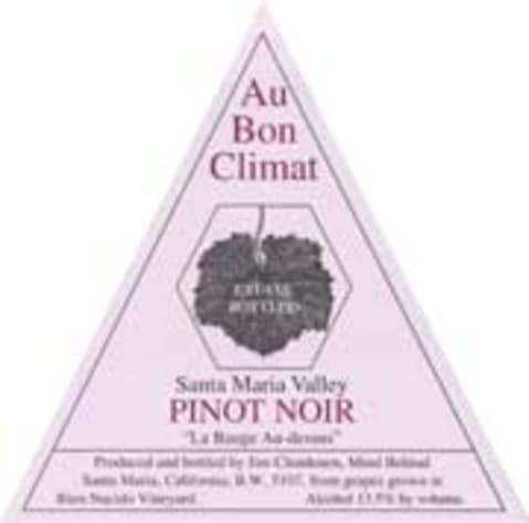 Au Bon Climat La Bauge Au Dessus Pinot Noir 2002 Front Label