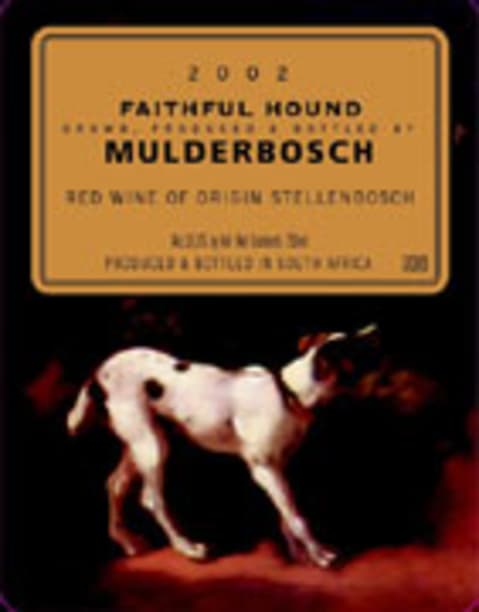Mulderbosch Faithful Hound 2002 Front Label