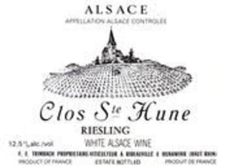 Flat front label of wine