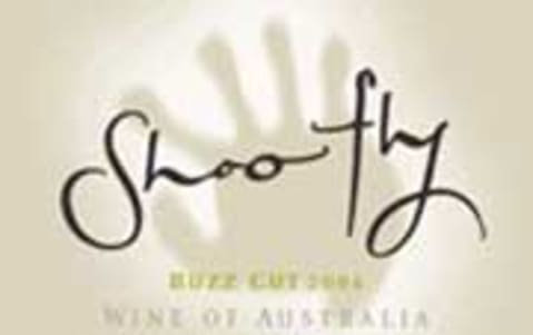 Flat front label of wine
