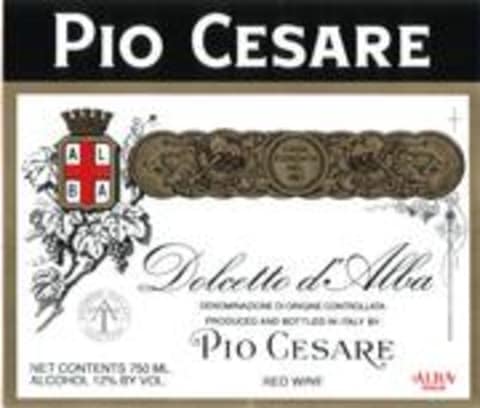 Flat front label of wine