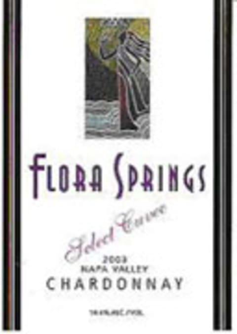 Flat front label of wine