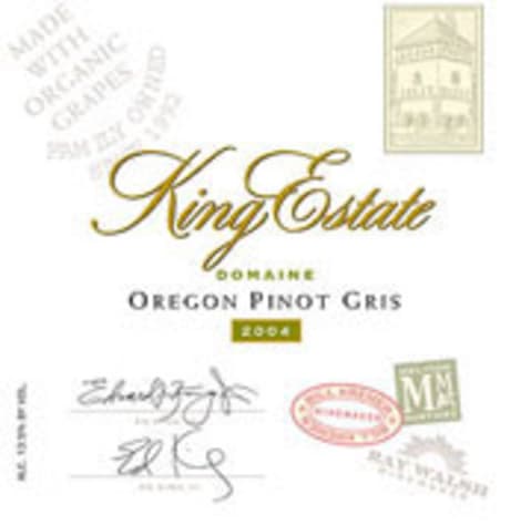 Flat front label of wine