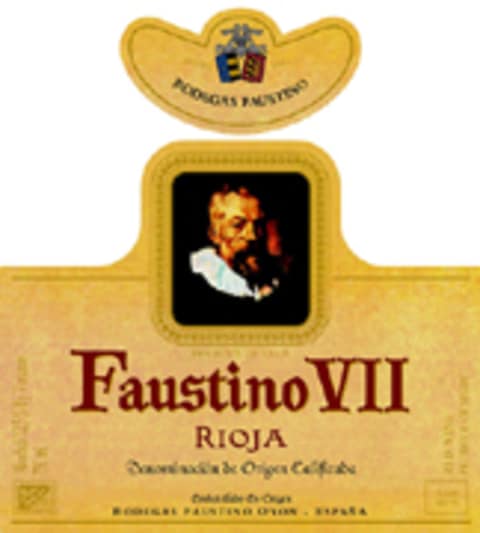 Flat front label of wine