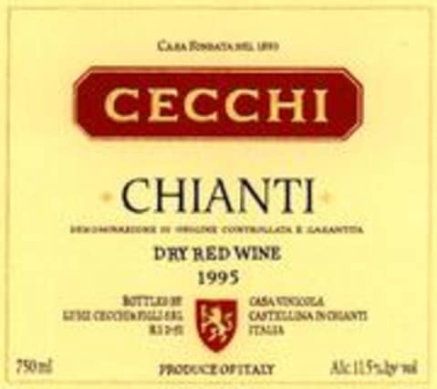 Flat front label of wine
