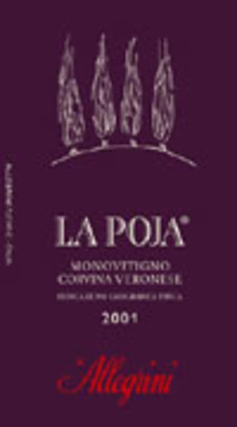 Allegrini La Poja 2001 Front Label