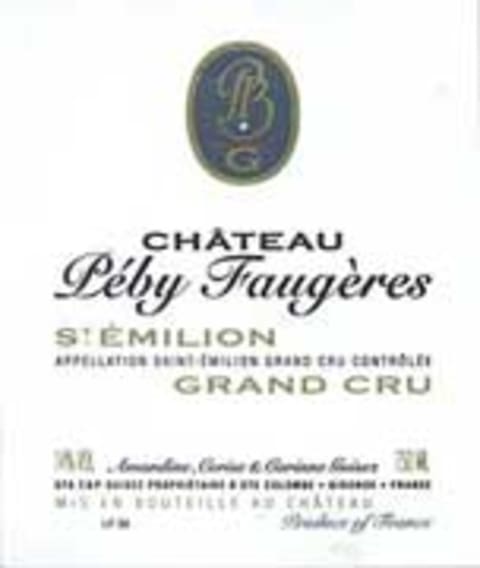 Chateau Peby Faugeres 2001 Front Label