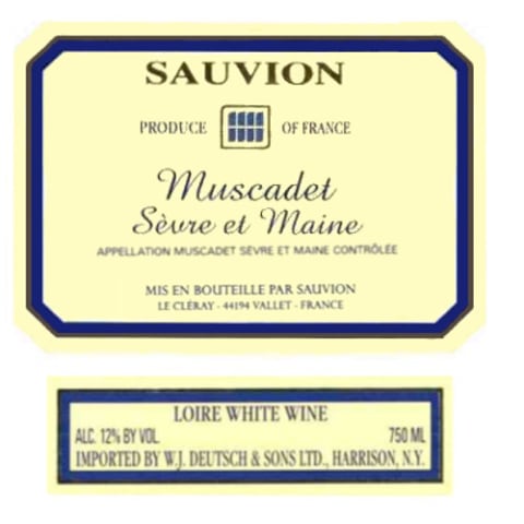 Flat front label of wine