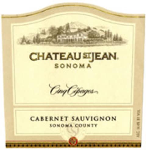 Flat front label of wine