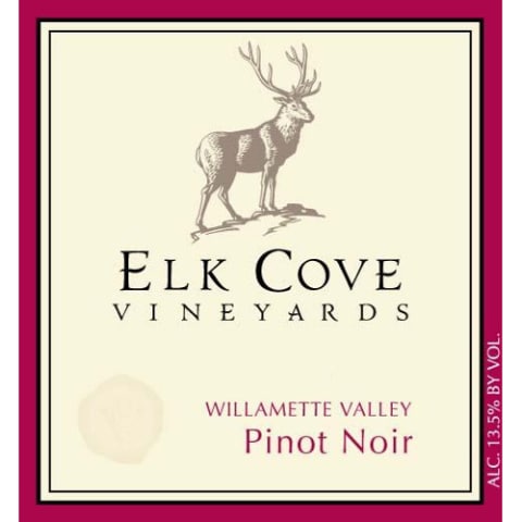 Flat front label of wine