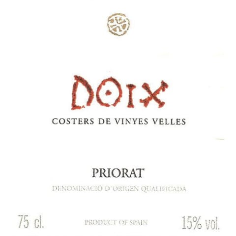 Flat front label of wine