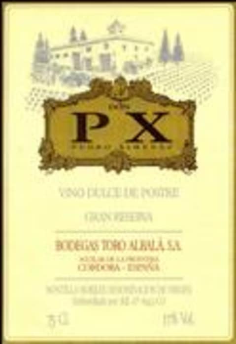 Toro Albala Gran Reserva Don PX 1972 Front Label