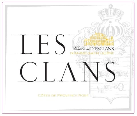 Chateau d'Esclans Les Clans Rose 2020 Front Label