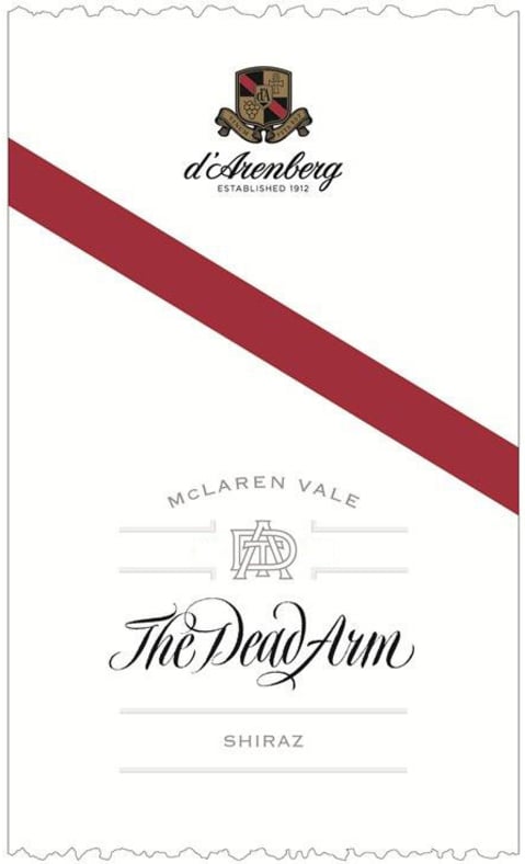 Flat front label of wine