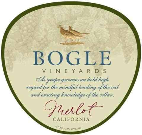 Bogle Merlot 2018 Front Label