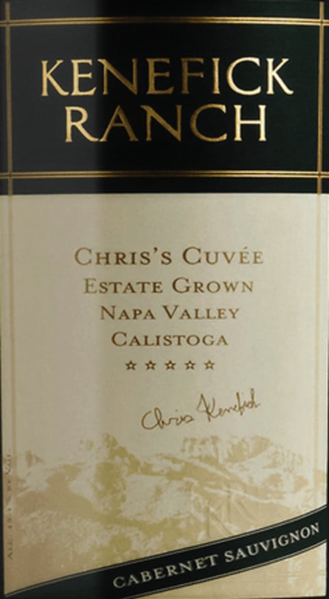 Kenefick Ranch Chris's Cuvee Cabernet Sauvignon 2016 Front Label