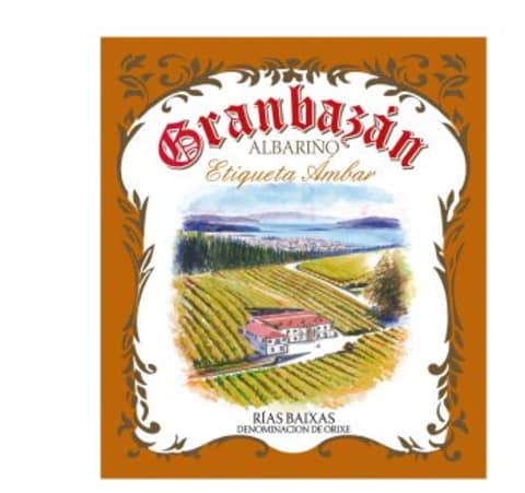 Flat front label of wine