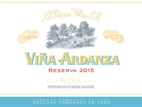 La Rioja Alta Vina Ardanza Reserva 2015 Front Label