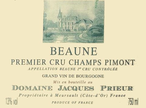 Jacques Prieur Beaune Champs Pimont Premier Cru 2017 Front Label