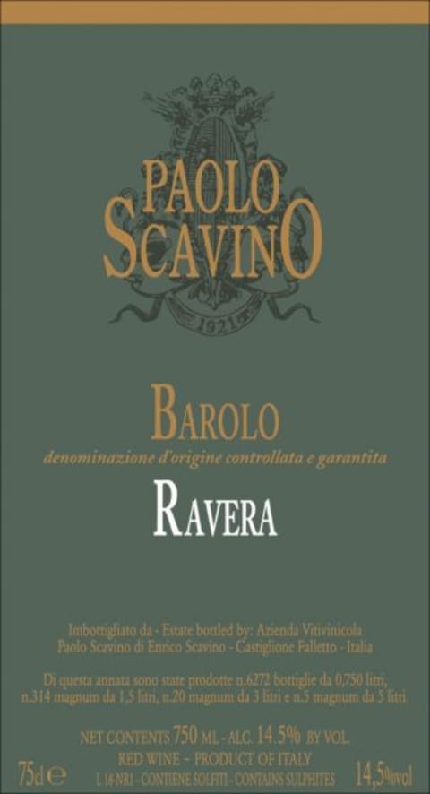 Paolo Scavino Barolo Ravera 2019 | Wine.com