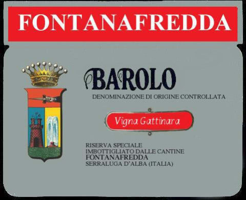 Flat front label of wine