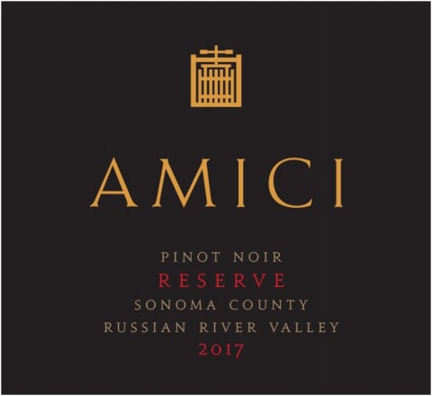 Amici Pinot Noir Reserve 2017 Front Label