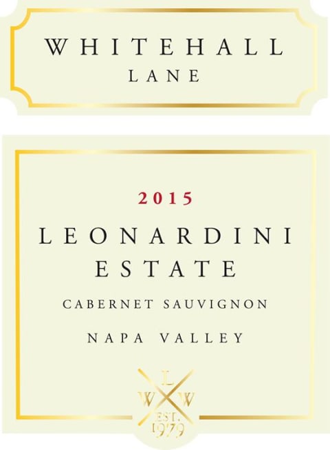 Whitehall Lane Leonardini Estate Cabernet Sauvignon 2015 Front Label