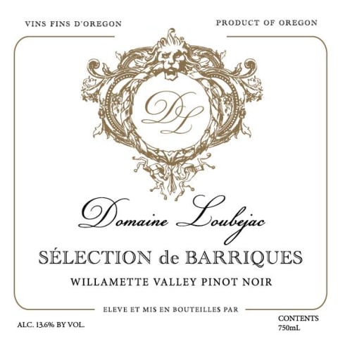 Domaine Loubejac Willamette Valley Selection de Barriques Pinot Noir ...