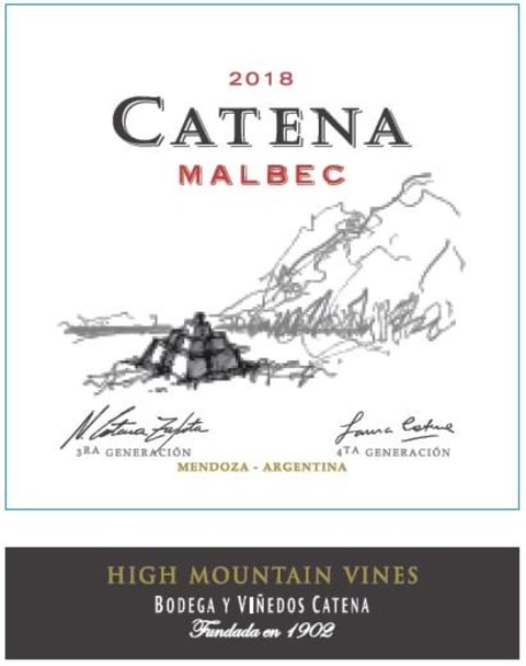 Catena Malbec (375ML half-bottle) 2018 Front Label