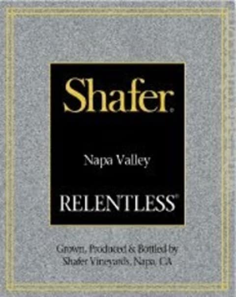 Shafer Relentless 2012 Front Label