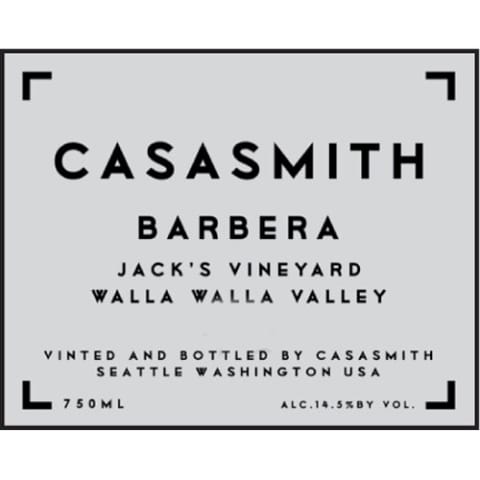 Casa Smith Jack's Barbera 2015 Front Label
