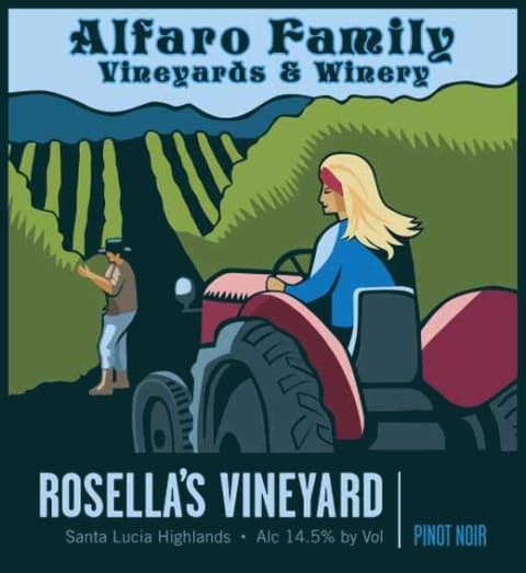 Alfaro Family Rosella's Vineyard Pinot Noir 2017 Front Label