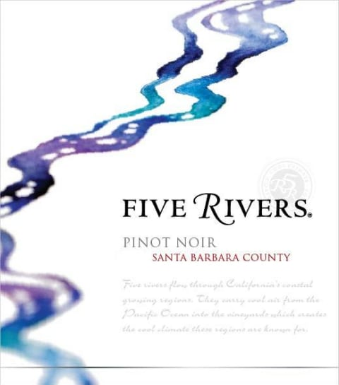 Five Rivers Pinot Noir 2017 Front Label