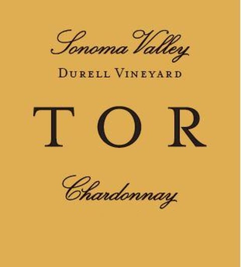 Flat front label of wine