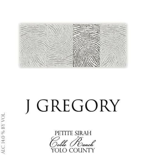 J. Gregory Wines Coble Ranch Petite Sirah 2012 Front Label