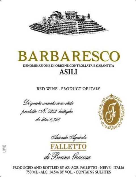 Bruno Giacosa Barbaresco Asili (damaged labels) 2012 Front Label