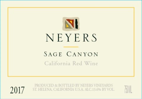 Flat front label of wine