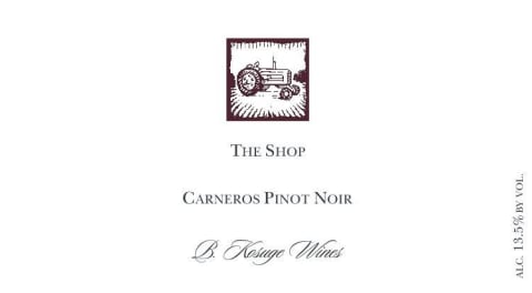 B. Kosuge The Shop Pinot Noir 2020 Front Label