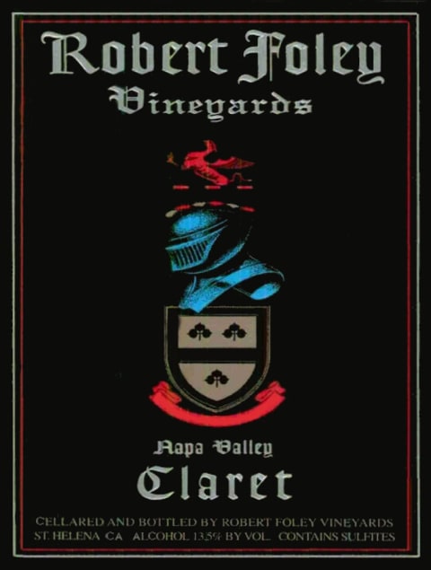 Flat front label of wine