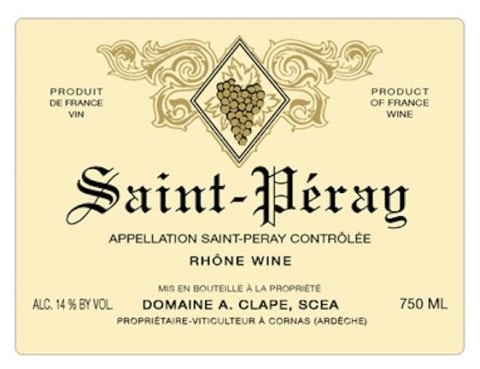 Auguste Clape Saint Peray Blanc 2019 Front Label