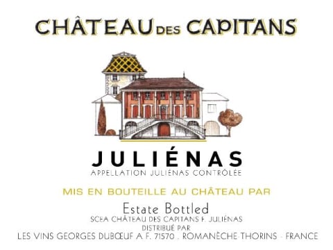 Duboeuf Julienas Chateau des Capitans 2019 Front Label