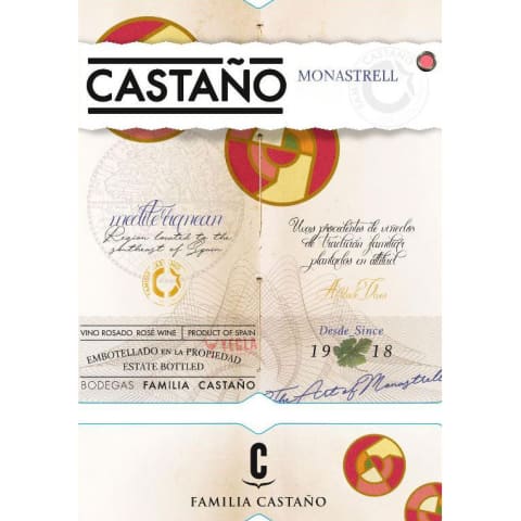 Bodegas Castano Rose 2017 Front Label