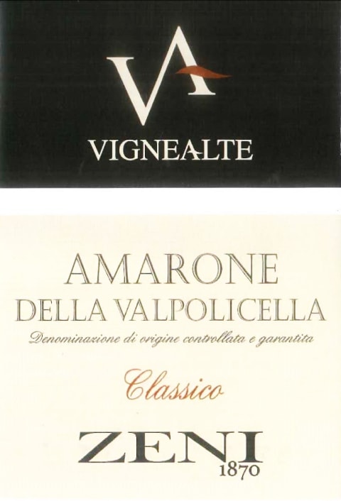 Zeni Vignealte Amarone della Valpolicella Classico 2017 Front Label