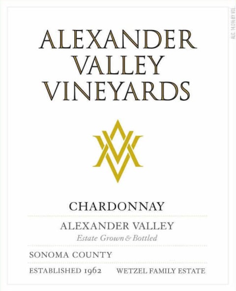 Alexander Valley Vineyards Estate Chardonnay 2018 Front Label