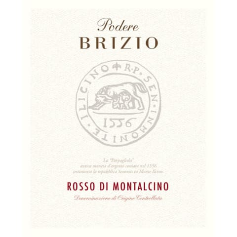 Flat front label of wine