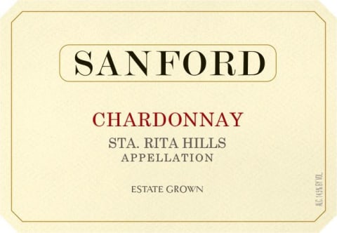 Sanford Sta. Rita Hills Chardonnay 2017 Front Label