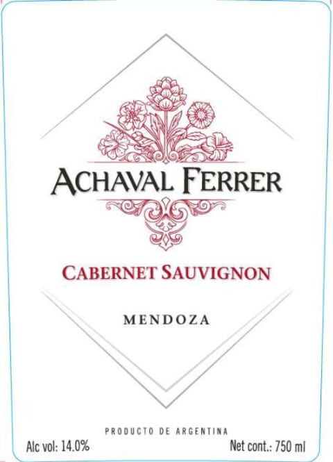 Achaval-Ferrer Mendoza Cabernet Sauvignon 2016 Front Label