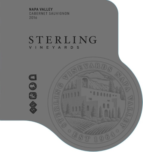 Flat front label of wine