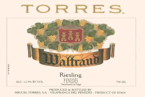 Torres Waltroud Riesling 2000 Front Label